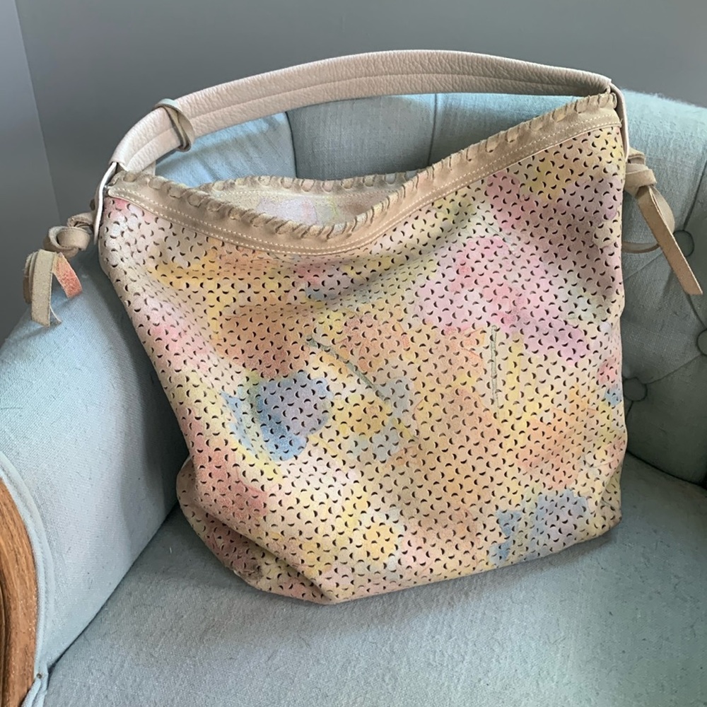 Soft leather pastel colors Italian bag
